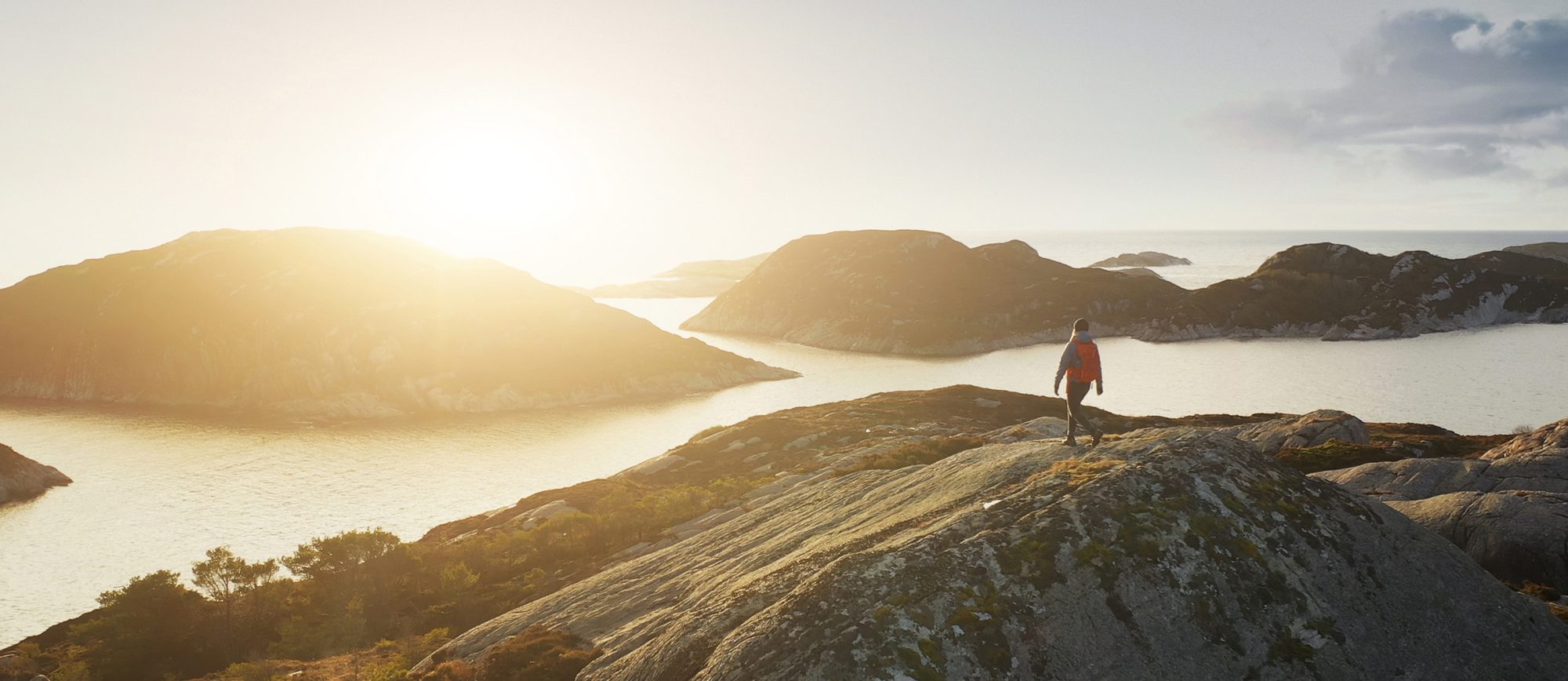 Person on top of a mountain